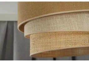 Duolla - Luster na lanku YUTE TRIO 1xE27/15W/230V pr. 45 cm hnedá/šedá/béžová