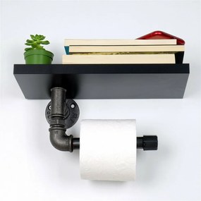 Boruraf239 držiak na toaletný papier,čierny/strieborný