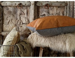 Kožený obojstranný vankúš Södahl Lodge, 60 x 60 cm