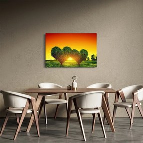 Obraz - Srdce v korunách stromov (90x60 cm)