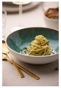 Biela/zelená miska z kameniny 900 ml Gastro White/Green – Bitz