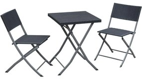 Zostava nábytku na balkón v antracitovej farbe