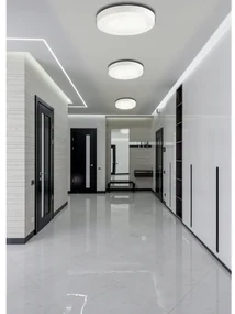 BERGE Prisadené LED stropné svietidlo 18W - 1980lm - 4000k - biely kruh