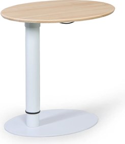 Oválny polohovací stôl so zaoblenými rohmi, javor, 50 × 65 cm