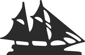 Plachetnica na stenu – Dekorácia pre milovníkov vody - MARINER: Prírodná preglejka - Topoľ  natural 30 x 20 cm 4112-62983 PR0434