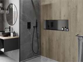 Mexen X-Wall-NR, polica na zapustenie bez príruby 90 x 30 cm, grafitová matná - 19E1903010