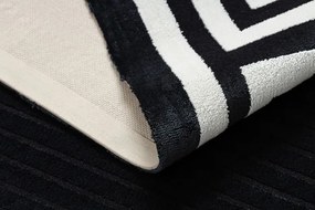 Koberec PEARL 51327H rám / grécky / štrukturálny, čierny