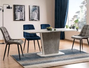 SI Elegantná zamatová stolička námornícka modrá