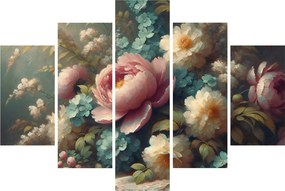 Obraz - Zátišie s kvetmi - maľba (150x105 cm)