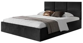 Čalúnená posteľ PORTO rozmer 140x200 cm Čierna