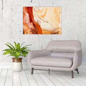 Sklenený obraz - Abstraktná maľba (70x50 cm)