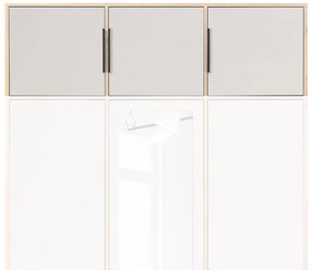 Nadstavec na skriňu Duarte D3 Kaszmir / Dub Wotan / Zrkadlo