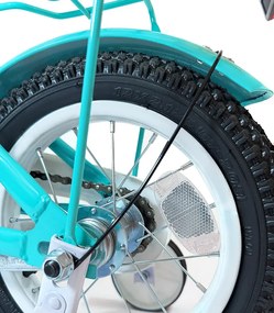 Detský bicykel s vodiacou tyčou, košíkom a pomocnými kolieskami 16 – pre deti od 4 do 6 rokov