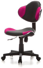 hjh OFFICE Detská otočná stolička KIDDY GTI-2 (sivá/ružová) (100293482)