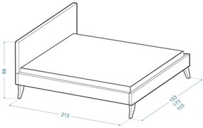 Čalúnená manželská posteľ Heaven - krémová Rozmer: 160x200