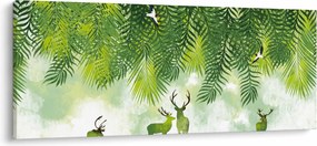 Obraz - Jelene v lese (120x50 cm)