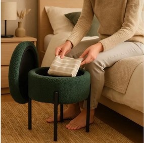 CH Taburetka s úložným priestorom Nora - zelená