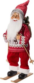 Santa Claus v škandinávskom svetri na lyžiach 45 cm