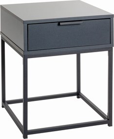 XXXLutz NOČNÝ STOLÍK, antracitová, čierna, 40/50/40 cm - Nočné stolíky - 001931044007