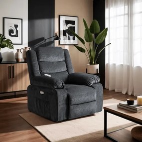 Masážne kreslo AMADEO čiernosive