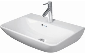 DURAVIT ME by Starck závesné umývadlo Compact, s otvorom, s prepadom, 600 x 400 mm, biela, s povrchom WonderGliss, 23436000001