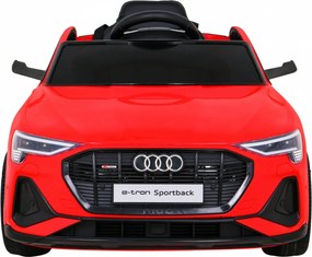 Ramiz Audi E-Tron Sportback pre deti červené + na diaľkové ovládanie + pohon 4x4 + pomalý štart + rádio MP3 + LED