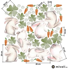 Samolepky na stenu - Králiky