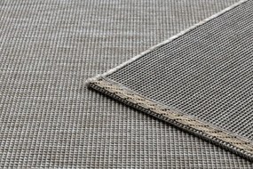 Koberec Sizal Floorlux 20580 jednofarebný - strieborný / čierny