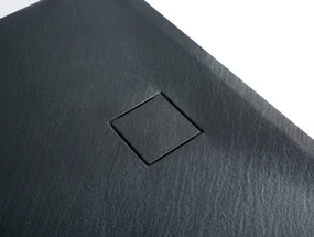 Erga Hyper, SMC sprchová vanička 100x90x2,6 cm + sifón, čierna matná, ERG-V06-SMC-9010S-BK