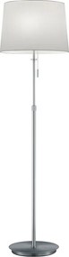 Stojacia lampa v striebornej farbe s textilným tienidlom (výška 180 cm) Lyon – Trio