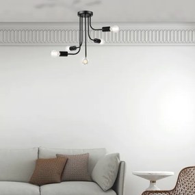 Prisadený luster TRINITY 5xE27/15W/230V čierna