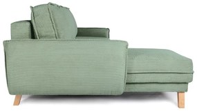 Svetlozelená menčestrová rozkladacia rohová pohovka (variabilná) Tori – Bonami Selection