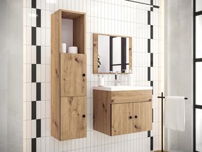 Kúpeľňový nábytok Nasetio III, Sifón: bez sifónu, Umývadlo: nie, Farby: dub artisan Mirjan24 5903211250606
