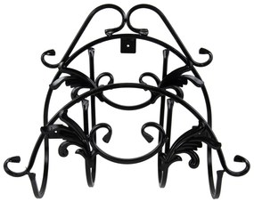 Kovový nástenný držiak na záhradnú hadicu Arnaut, 48x35 cm, čierna