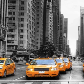 Gario Paraván New York Taxi Rozmery: 110 x 170 cm, Prevedenie: Klasický paraván