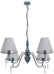 Toolight Toolight, závesná Vintage lampa 4xE14 APP991-4CP, šedá-strieborná, OSW-05555