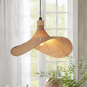 Toolight Toolight, bambusové závesné svietidlo 30cm 1xE27 APP1642-1CP, prírodná hnedá-čierna, OSW-05140