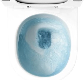 Rea Carter Tornado, Závesná WC misa 490x370x325 mm + WC sedadlo, biela lesklá, REA-C4801