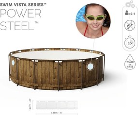 Bazén Bestway Frame Wood 488x122 11v1 56725