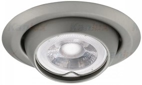 KANLUX Podhľadové bodové osvetlenie OREON, 1xGx5,3, 50W, 10cm, okrúhle, matný chróm