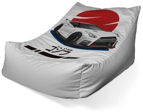 Sablio Sedací vak Lounge Nissan GTR 35 Japonské slnko - 120 x 100 x 80 cm