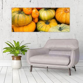 Obraz - Jesenná tekvica (120x50 cm)