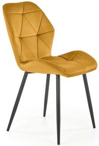 Stolička K453 Velvet/Kov horčicová