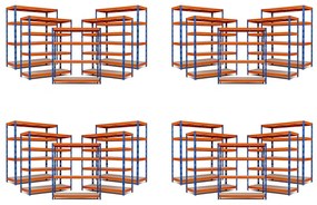 Trestles AKCIA - Balíček 20x Policový regál 1700x1600x400