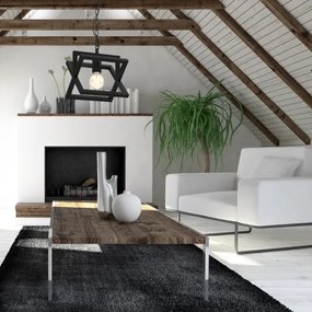 Luster na reťazi ARNOLD 1xE27/60W/230V čierna