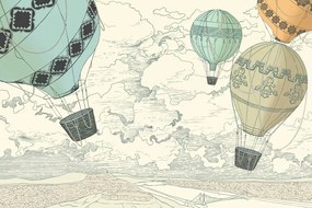 Tapeta jedinečný let balónom