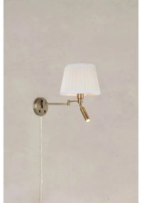 Markslöjd 109017- LED nástenné svietidlo PIVOT 1xE27/40W/230V + LED/4W krémová/mosadz