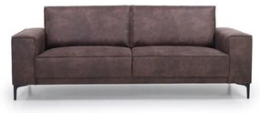 Hnedá pohovka z imitácie kože 224 cm Copenhagen – Scandic