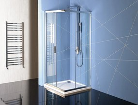 Polysan EASY, 3-stenový sprchový kút 900-1000x900mm, pivot dvere L/P varianta, číre sklo, EL1715EL3315EL3315
