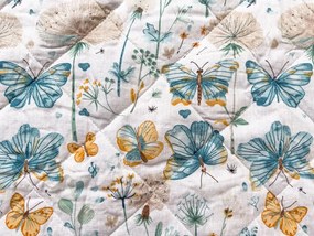 Prehoz na posteľ ELIVINE biely, 100% bavlna Rozmer: 170 x 210 cm